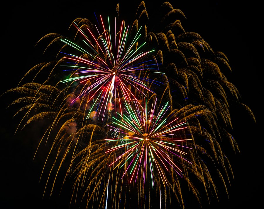 Fireworks in the night sky